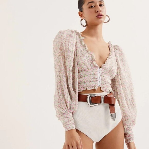 For Love And Lemons Natalie Crop Top Size XS NWT - Picture 1 of 5